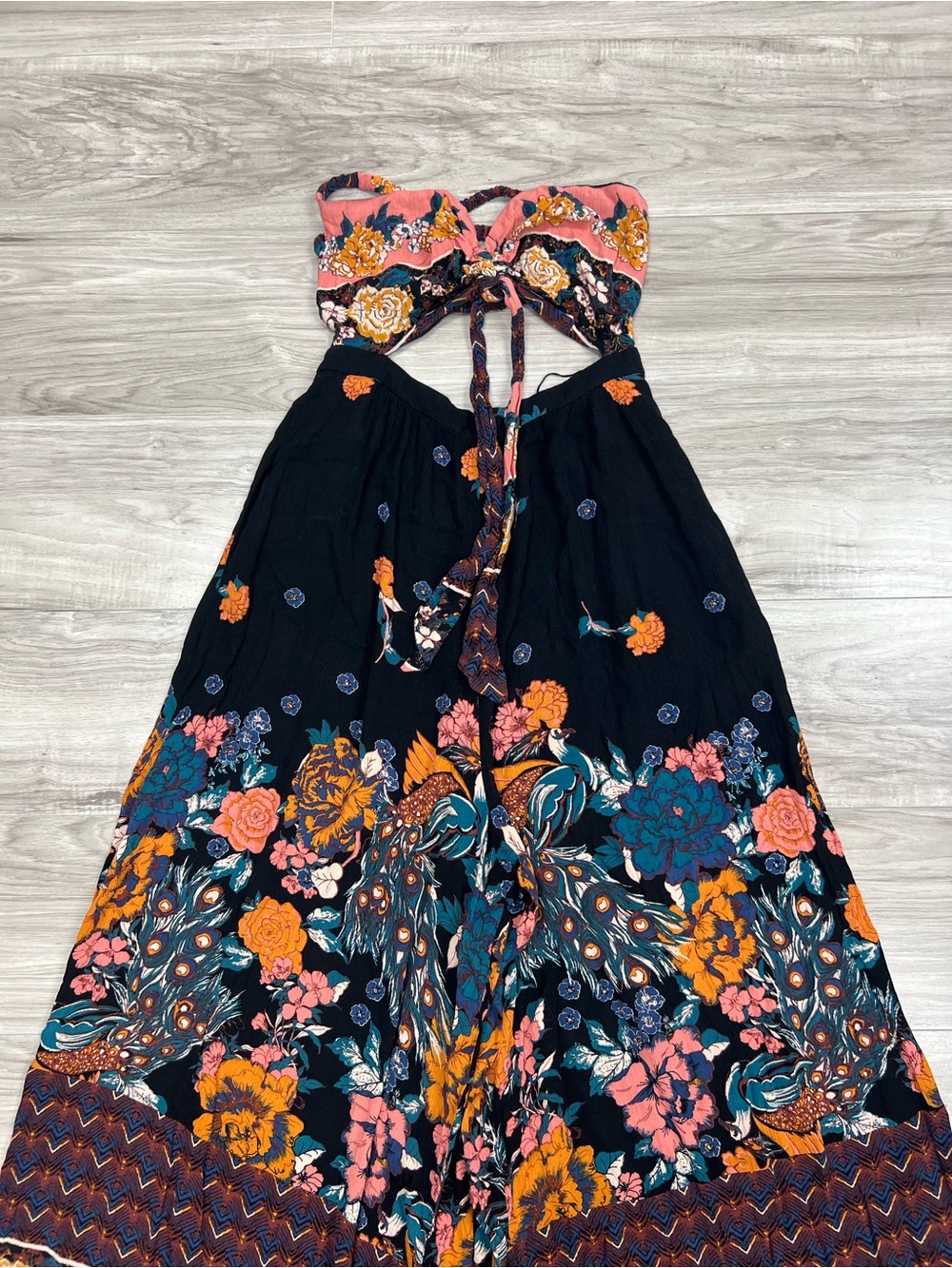 Free People Bali Birds of Paradise Jumpsuit Size S - Picture 5 of 13